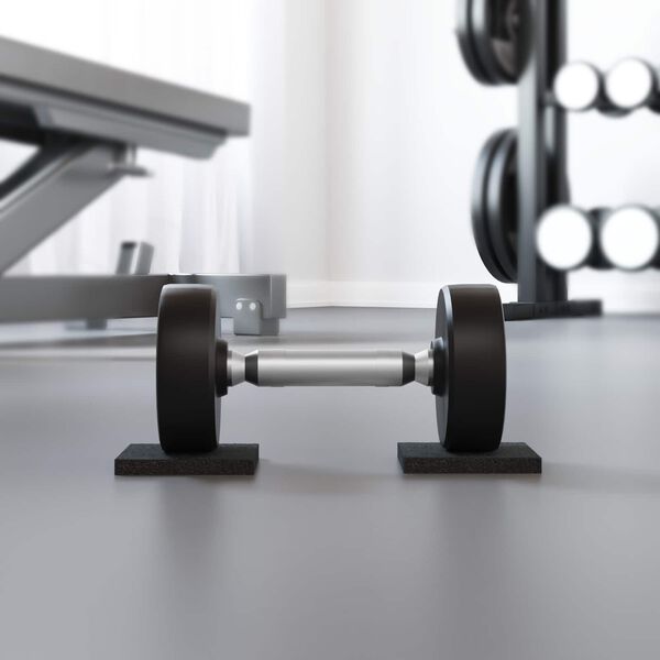 vidaXL Gumenasti granulatni vanjski pod Crna 6 x 9 x 1 cm Guma