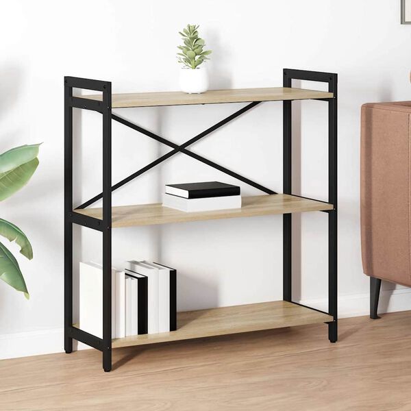 vidaXL Polica Sonoma hrast 80 x 30 x 85 cm Konstruirano drvo