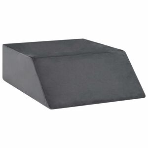vidaXL Jastučić za noge 63 x 52 x 19 cm Čvrst PU pjena Siva