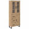 vidaXL Highboard 2 pcs Umjetnički hrast 69,5 x 34 x 180 cm