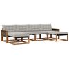 vidaXL Set vanjskih sofa 6 kom. Prirodna i svjetlosiva