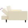 vidaXL Dvosjed na razvlačenje od umjetne kože krem