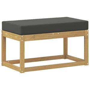vidaXL Vanjska stolica klupa s jastukom Bijela 80 x 43 x 45 cm