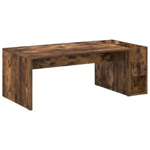 vidaXL Kava Stol Dimljeni hrast 101,5 x 50 x 37 cm Konstruirano drvo