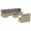 vidaXL 10-dijelni set vrtnih sofa s jastucima bež od poliratana