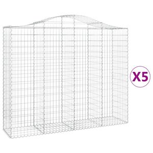 vidaXL Lučne gabionske ko&scaron;are 5 kom 200x50x160/180cm pocinčano željezo