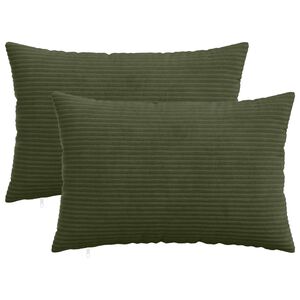 vidaXL Presvlaka za jastuk 2 pcs HEERLEN Zelena 30 x 50 cm Kord