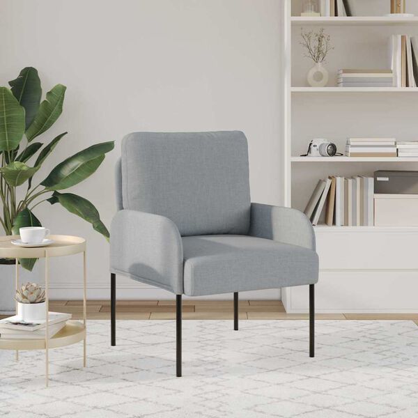 vidaXL Sofe s jastukom 55cm Svijetlo siva &Scaron;perploča