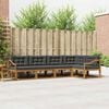 vidaXL Set vanjskih sofa s jastukom 5 pcs Prirodna i antracit