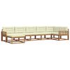 vidaXL Set vanjskih sofa s jastukom 7 pcs Prirodna i krem