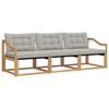 vidaXL Set vanjskih sofa 3 kom. Bijela i svjetlosiva