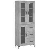 vidaXL Visoka komoda siva betona 69,5x34x180 cm od konstruiranog drva