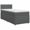 vidaXL Boxspring krevet s madracem Tamnosiva 80 x 200 cm Tkanina