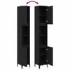 vidaXL Kupaonski ormar Crni hrast 30 x 30 x 190 cm Konstruirano drvo