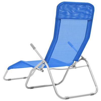 vidaXL Sklopive ležaljke za sunčanje od tekstilena 2 kom plave