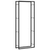 vidaXL Stalak za drva za ogrjev mat crni 80x28x222 cm čelik