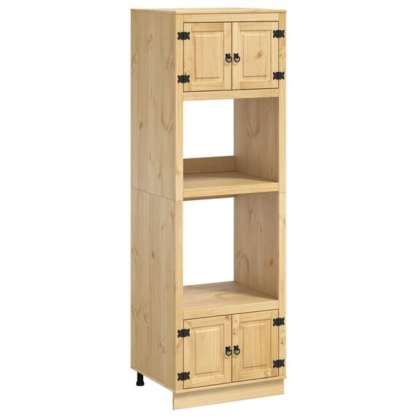 vidaXL Cabinet SKI Medeno Smeđa 66 x 58 x 207 cm Čvrsto borovo drvo