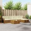 vidaXL Set vanjskih sofa s jastukom 6 pcs Prirodna i krem