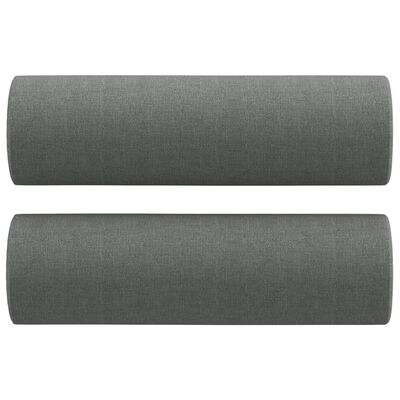 vidaXL Dvosjed s ukrasnim jastucima tamnosivi 120 cm od tkanine