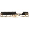 vidaXL Set vanjskih sofa 7 pcs Bijela i crna 79 x 79 x 37 cm