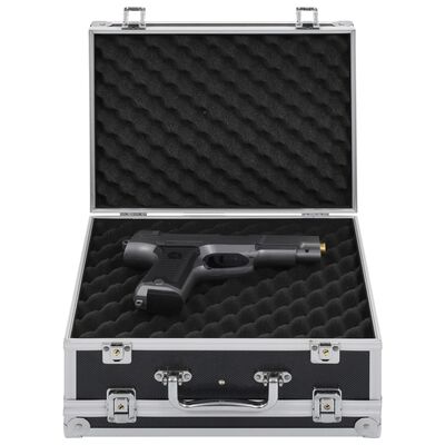 vidaXL Kutija za oružje aluminijska ABS crna