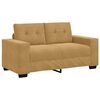 vidaXL Sofa 3 pcs Smeđa Platnasta tkanina