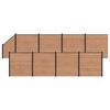 vidaXL Panel ograde 9 pcs WPC i aluminij Smeđa