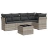 vidaXL 6-dijelni set vrtnih sofa od poliratana s jastucima svjetlosivi
