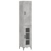 vidaXL Visoka komoda siva betona 34,5x34x180 cm od konstruiranog drva