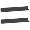 vidaXL Zidne police 2 kom sive 80 x 11 x 9 cm od masivne borovine