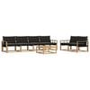 vidaXL Set vanjskih sofa 7 kom. Bijela i crna