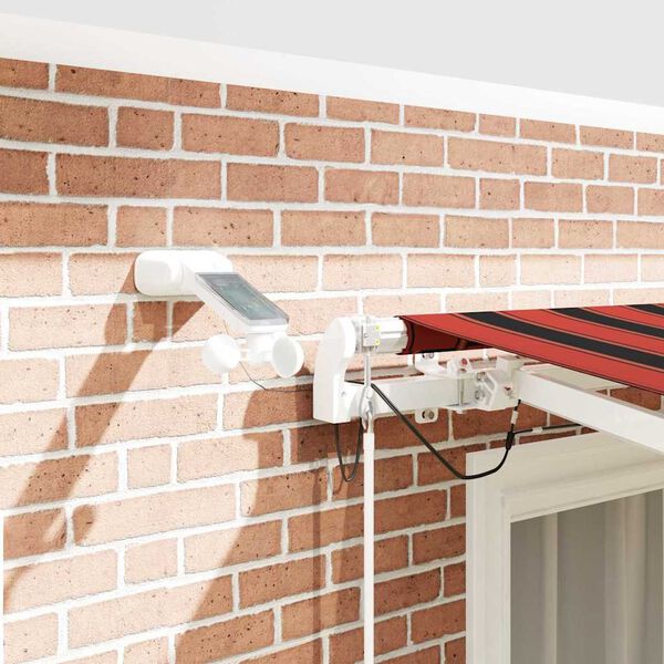 vidaXL Skrovita tenda S LED lampica Narančasta i smeđa 300 x 250 cm