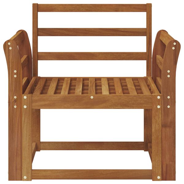 vidaXL Vanjski kauč Čvrsto drvo akacije Prirodna