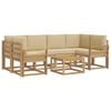 vidaXL Set vanjskih sofa 7 kom. Bijela i bež