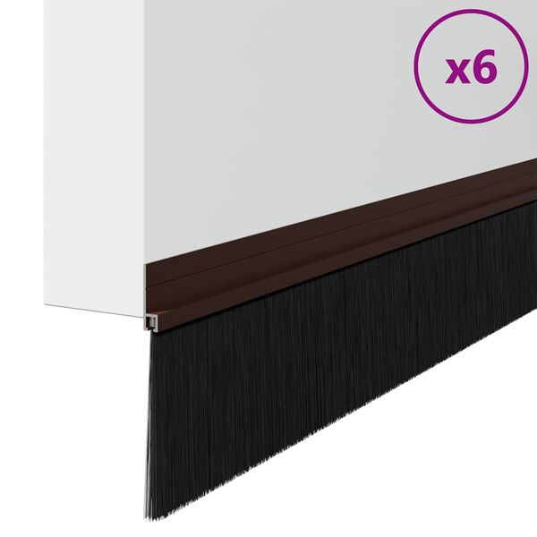 vidaXL Samoljepljivi pečati za vrata 6 pcs Smeđa 100 cm