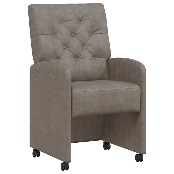 vidaXL Blagovačke stolice s kotačima 2 pcs Siva 58 x 67 x 97 cm