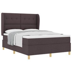 vidaXL Krevet s opruga kutije Tamno smeđa 200 x 140 cm tkanina