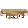 vidaXL Set vanjskih sofa 8 kom. Prirodna i bež