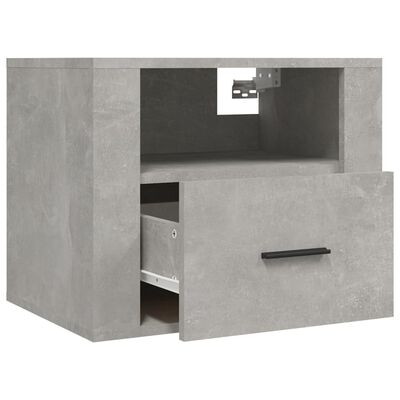 vidaXL Zidni noćni ormarić siva boja betona 50x36x40 cm