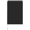 vidaXL Zidni TV ormarić s LED svjetlima crni 41x31x45 cm