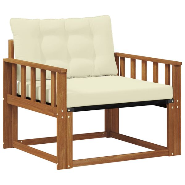 vidaXL Set vanjskih sofa Čvrsto drvo akacije i Textilene Prirodna