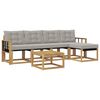 vidaXL Set vanjskih sofa 6 kom. Bijela i svjetlosiva