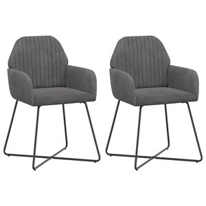 vidaXL Trpezarijske stolice 2 pcs Bar&scaron;un Tamnosiva 55 x 50 x 84 cm