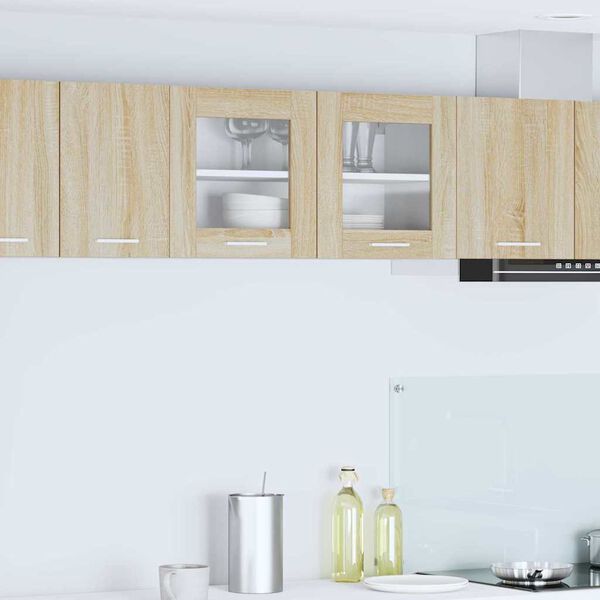 vidaXL Viseći ormarić s pohranom Sonoma hrast i bijela 80 x 31 x 40 cm