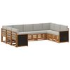 vidaXL Set vanjskih sofa 9 kom. 9-sjedala Prirodna i svjetlosiva