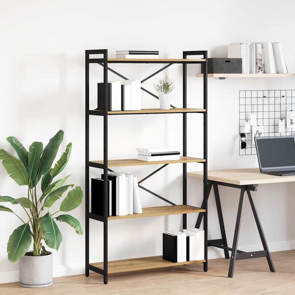 vidaXL Polica Umjetnički hrast 80 x 30 x 155 cm Konstruirano drvo