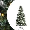 vidaXL Umjetno božićno drvce Zelena 120 cm PVC, plastika i čelik