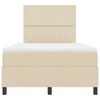 vidaXL Krevet s opruga kutije s madracem Krema 120 x 200 cm tkanina