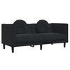 vidaXL 2-dijelni set sofa s jastucima crni baršunasti