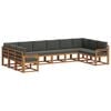 vidaXL Set vanjskih sofa 10 kom. Prirodna i antracit